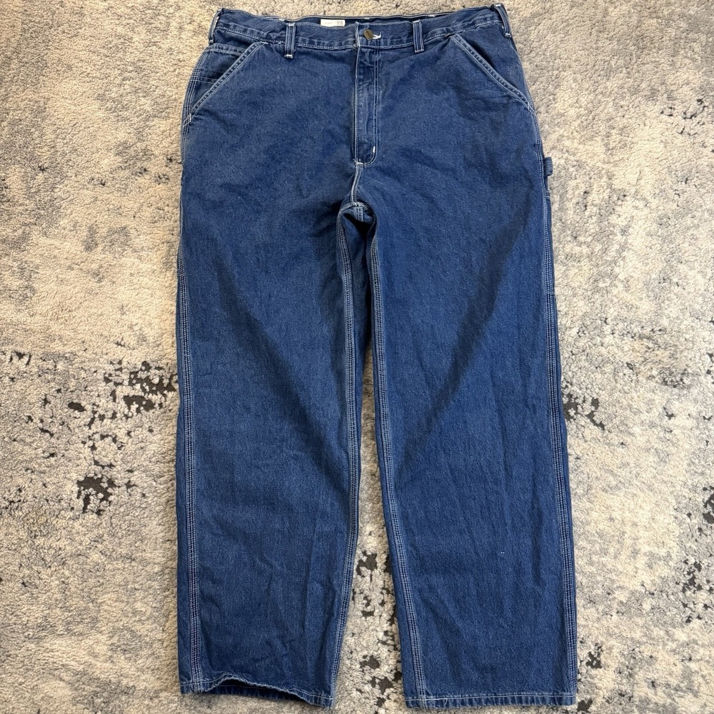 Vintage Carhartt Carpenter Jeans Size 38x30 Dungarees Style Workwear